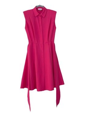 Calvin Klein sleeveless shirtdress, Fuchsia Sz: 2